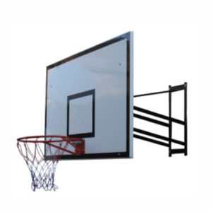 Ring, bracket, net & PVC Impermaboard backboard wall - mounted with sprung ring                            